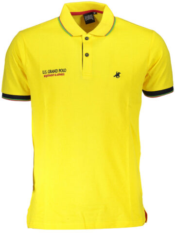 US GRAND Polohemd Herren kurzarm gelb