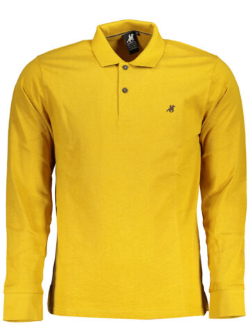 US GRAND Herren Polo Langarm Gelb