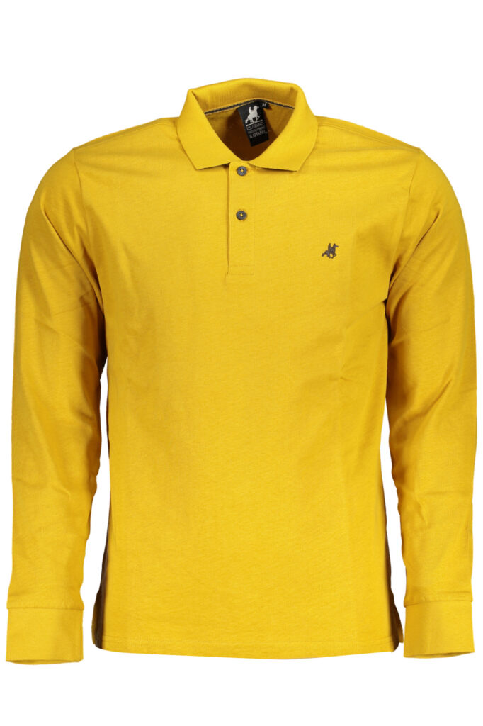 US GRAND Herren Polo Langarm Gelb