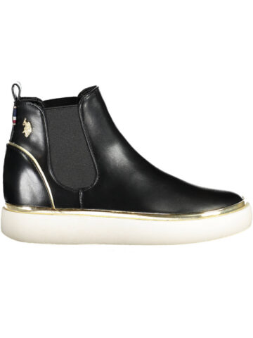 US POLO ASSN. DAMEN-STIEFEL SCHWARZ