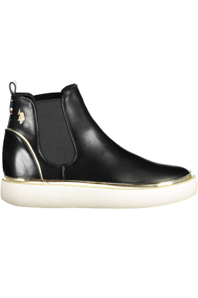 US POLO ASSN. DAMEN-STIEFEL SCHWARZ