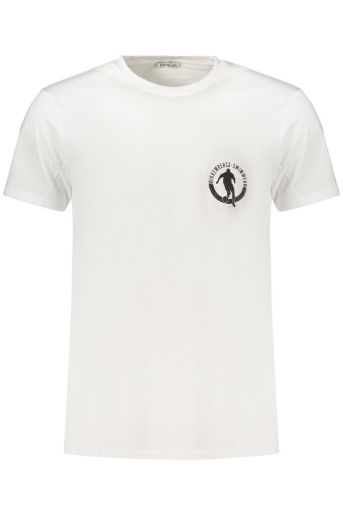 BIKKEMBERGS Herren T-Shirt Kurzarm Weiß BKK3MTS02_BIWHITE