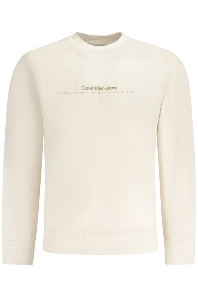 Calvin Klein Herren Sweatshirt ohne Reißverschluss Beige J30J327119_BEPDH