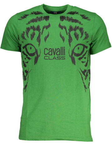 CAVALLI CLASS Herren T-Shirt Kurzarm Grün QXT62UJD060_VE07334