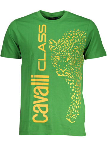 CAVALLI CLASS Herren T-Shirt mit kurzem Arm Grün QXT62RJD060_VE07334