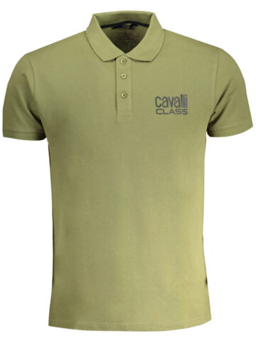 Cavalli Class Herren Kurzarm-Poloshirt Grün QXT64ZKB002_VE04050