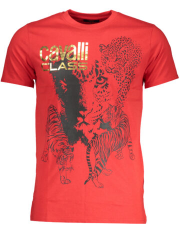 CAVALLI CLASS Herren T-Shirt Kurzarm Rot QXT63BJD060_RO02000