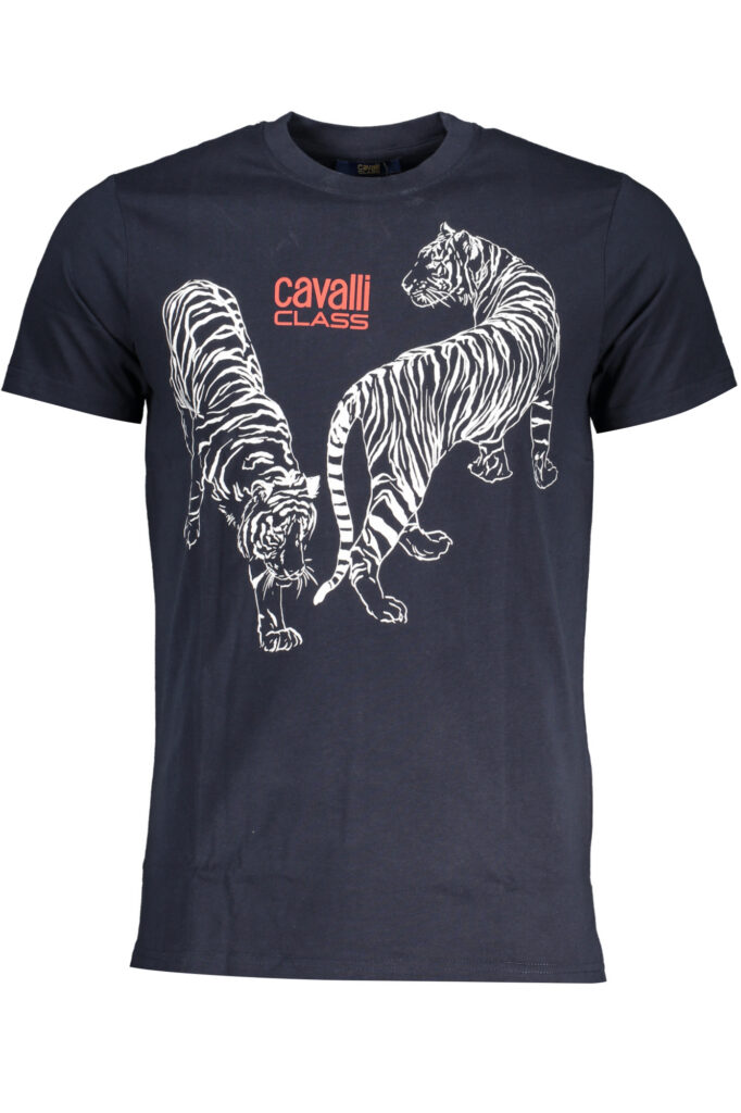 CAVALLI CLASS KURZARM T-SHIRT FÜR HERREN BLAU QXT62YJD060_BL04926