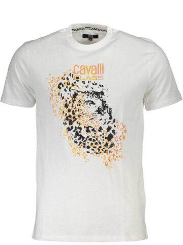 Cavalli Class Herren T-Shirt Kurzarm Weiß QXT61VJD060_FB03CE5_BIANCO0005