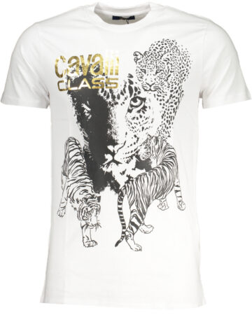 CAVALLI CLASS HERREN T-SHIRT KURZARM WEISS QXT63BJD060_BI00053