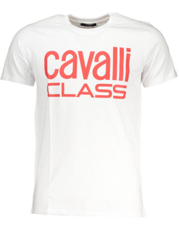 CAVALLI CLASS Herren-T-Shirt Kurzarm Weiß QXT62QJD060_BI00053