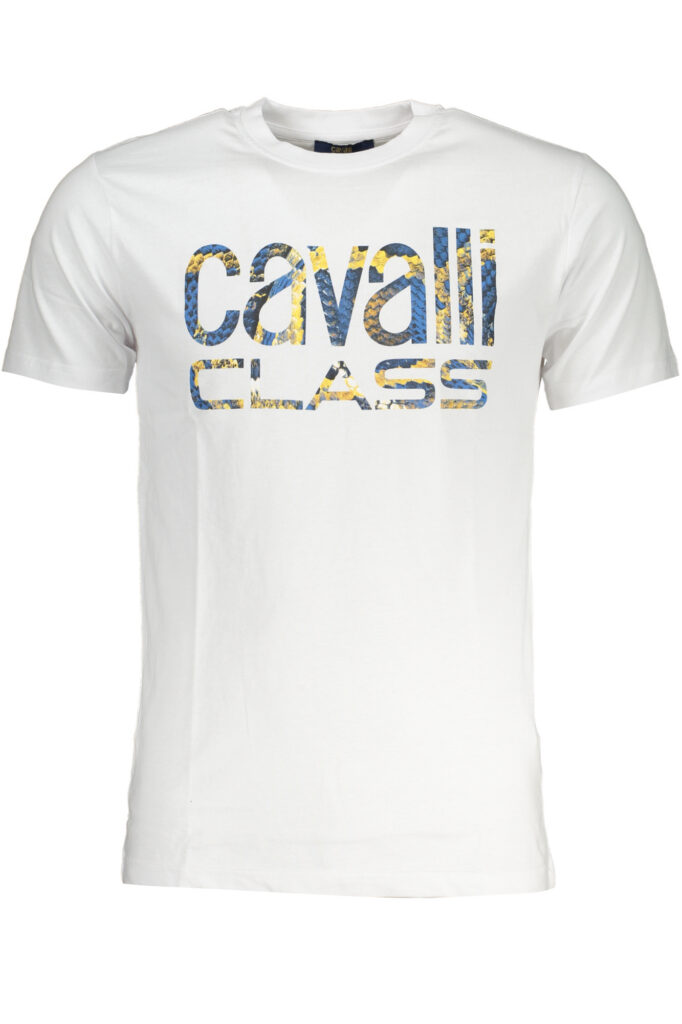 Cavalli Class Herren T-Shirt Weiß QXT63FJD060_BI00053