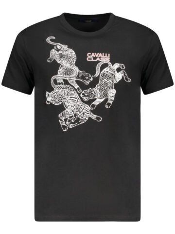 CAVALLI CLASS Herren T-Shirt Schwarz TXT60CJD060_NE05051