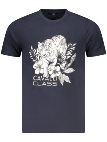 CAVALLI CLASS Herren T-Shirt Kurzarm Blau TXT60RJD060_BL04502
