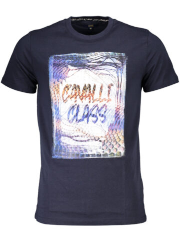 CAVALLI CLASS Herren T-Shirt Blau QXT61OJD060_058544B_BLU04926