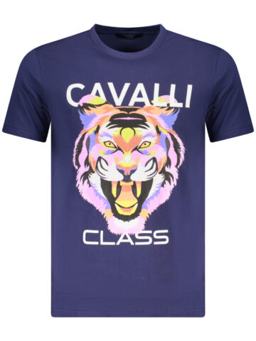 CAVALLI CLASS T-Shirt Herren Kurzarm Blau TXT60FJD060_BL04551