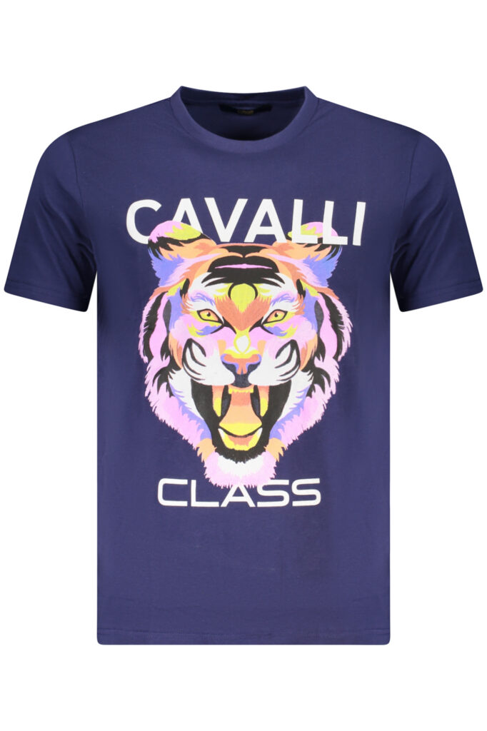 CAVALLI CLASS T-Shirt Herren Kurzarm Blau TXT60FJD060_BL04551