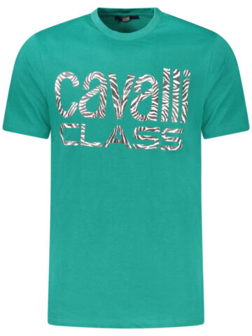 CAVALLI CLASS Herren Kurzarm-Shirt Grün TXT61DJD060_VE04038