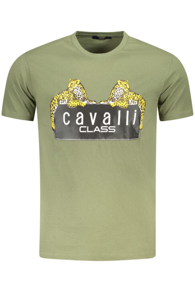 Cavalli Class T-Shirt Herren Grün TXT60NJD060_VE04050
