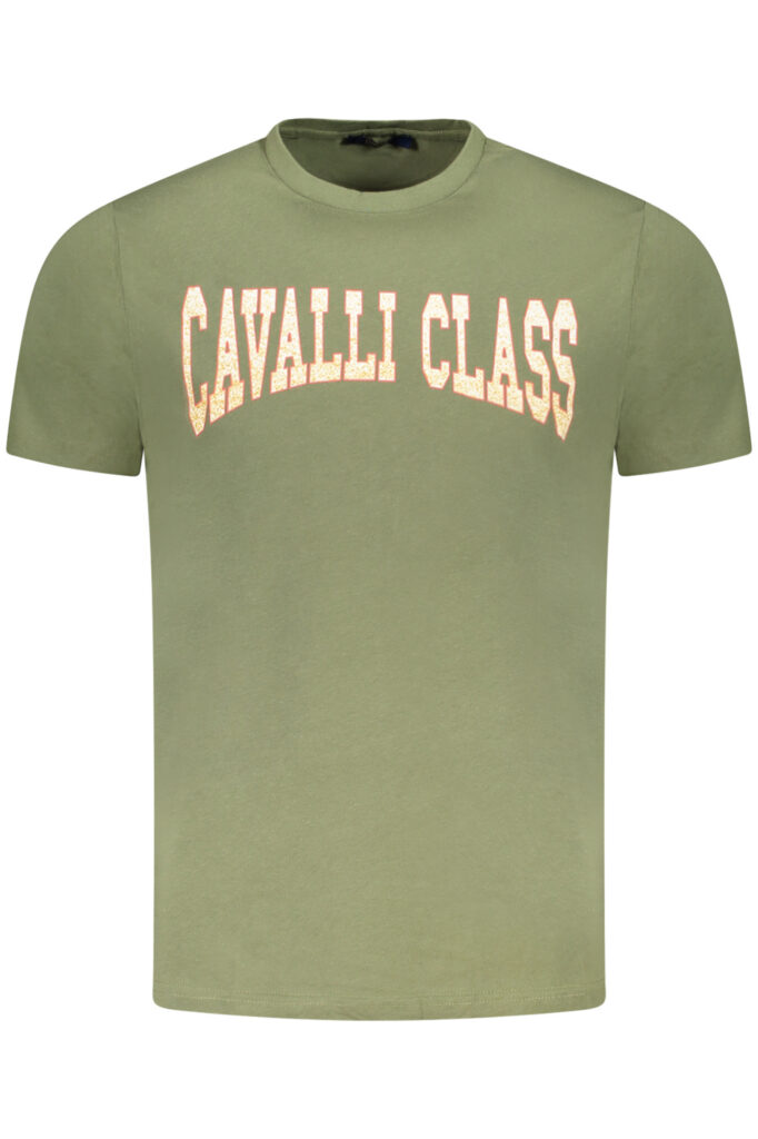 Herren T-Shirt Grün CAVALLI CLASS TXT61AJD060_VE04050