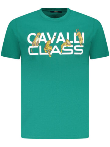 CAVALLI CLASS Herren T-Shirt Kurzarm Grün TXT60MJD060_VE04038