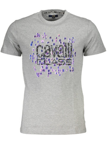CAVALLI CLASS Herren T-Shirt Kurzarm Grau QXT61UJD060_44772C5_GRIGIO0496