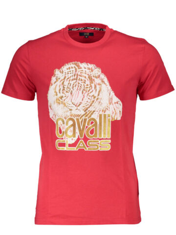 CAVALLI CLASS Kurzarm T-Shirt Herren Rot QXT61WJD060_6406F0A_ROSSO02000