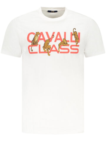 Cavalli Herren T-Shirt Kurzarm Weiß TXT60MJD060_BI00533