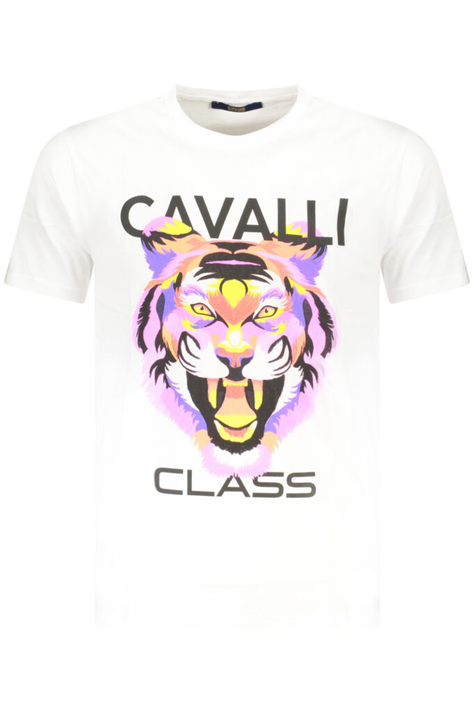 CAVALLI CLASS T-Shirt kurzarm Herren weiß TXT60FJD060_BI00533