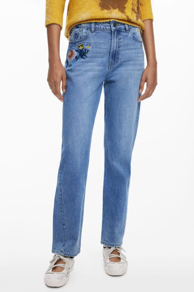 DESIGUAL DAMEN-JEANS AUS DENIM, BLAU 26WWDD06_AZ5053