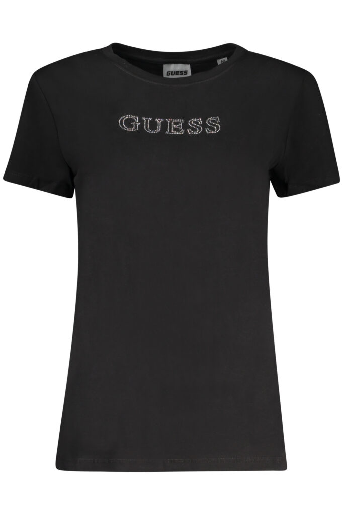 GUESS JEANS Damen Kurzarm-T-Shirt Schwarz V3BI11J1314_NEJBLK