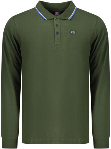 NORWEGEN 1963 HERREN LANGÄRMLIGES POLOSHIRT, GRÜN