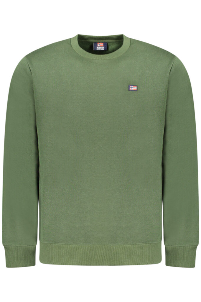 NORWEGEN 1963 HERREN-SWEATSHIRT MIT REISSVERSCHLUSS, GRÜN 859453_VEARMY