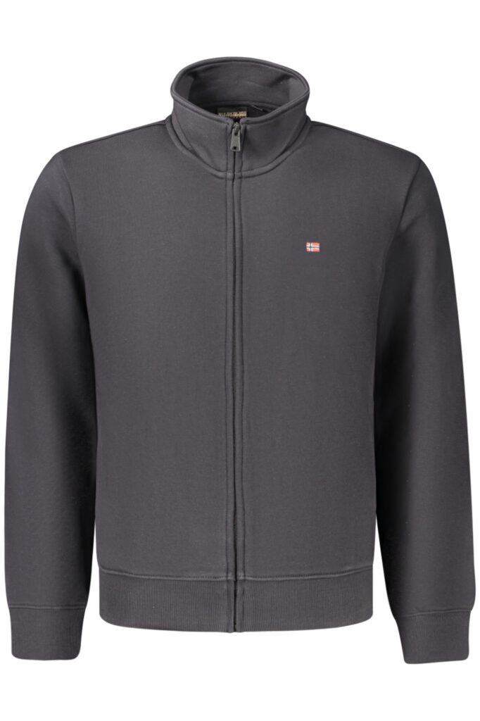 NAPAPIJRI Herren-Sweatshirt mit Reißverschluss, schwarz