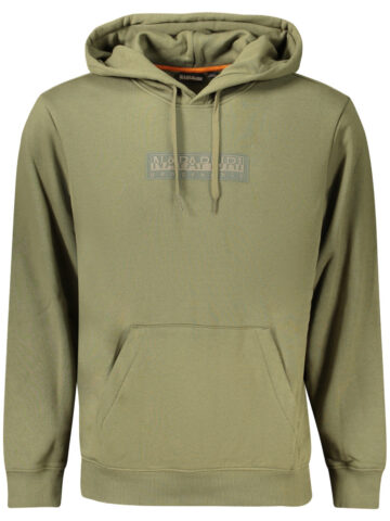 NAPAPIJRI Herren-Sweatshirt mit Reißverschluss, Grün NP0A8BLTBBOXLOGOHWI_VEG1F