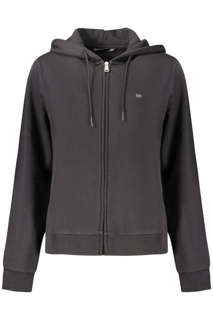 NAPAPIJRI DAMEN SCHWARZES SWEATSHIRT MIT REISSVERSCHLUSS