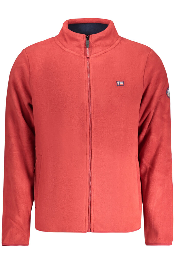 NORWEGEN 1963 HERREN ROTES REISSVERSCHLUSS-SWEATSHIRT 869520_RORED