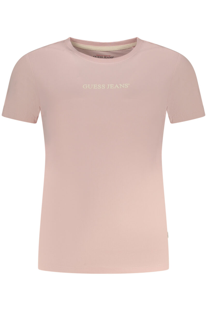 GUESS JEANS DÁMSKÉ TRIČKO S KRÁTKÝM RUKÁVEM RŮŽOVÉ W4YI01J1314_RSA61U