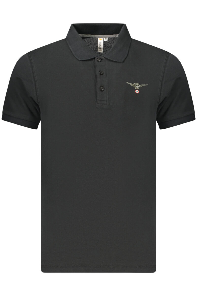 ACCADEMIA MILITARE PÁNSKÉ ČERNÉ POLO S KRÁTKÝM RUKÁVEM S6S6725584_NE002