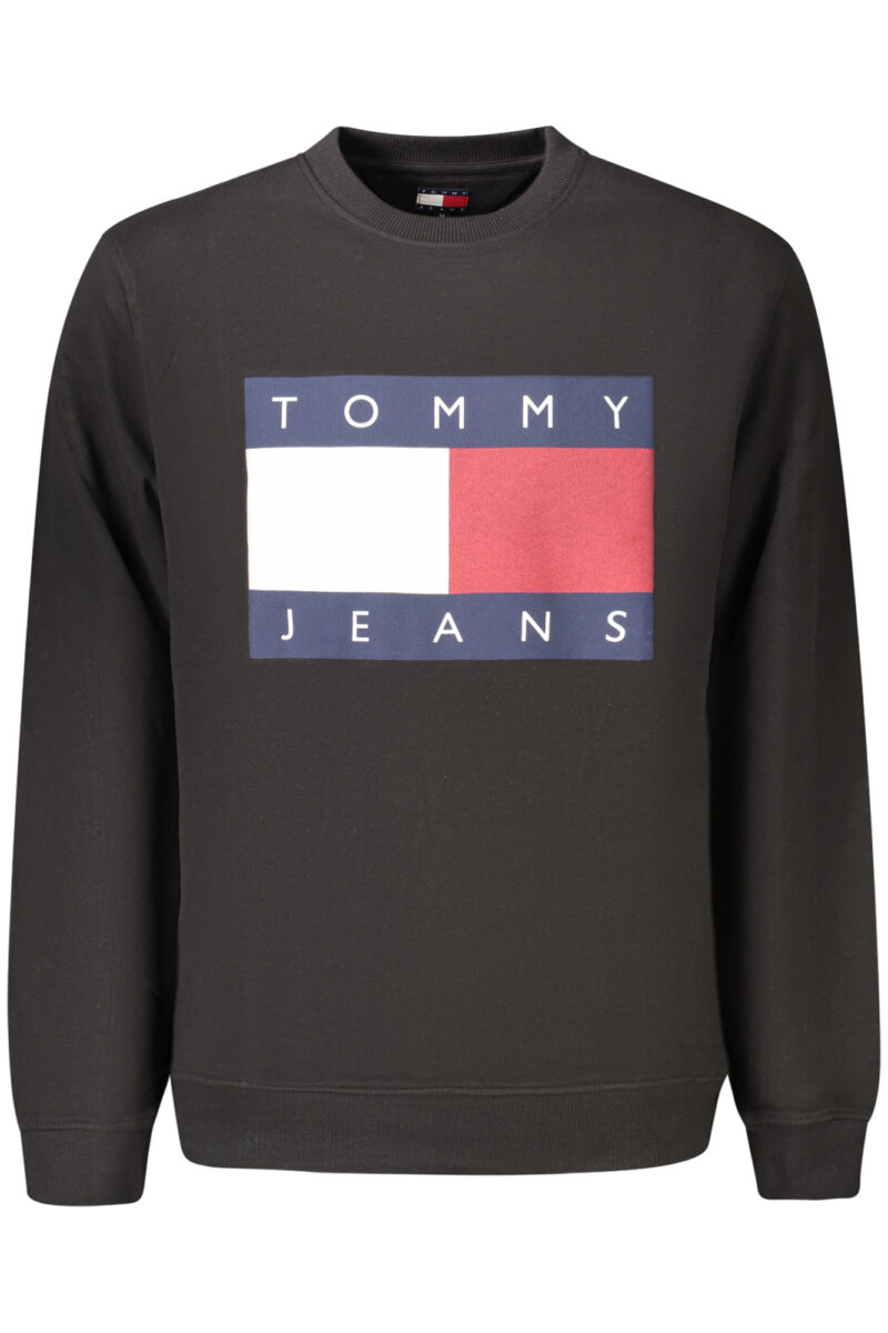 TOMMY HILFIGER MEN'S BLACK ZIP-UP SWEATSHIRT DM0DM22643_NE0GJ
