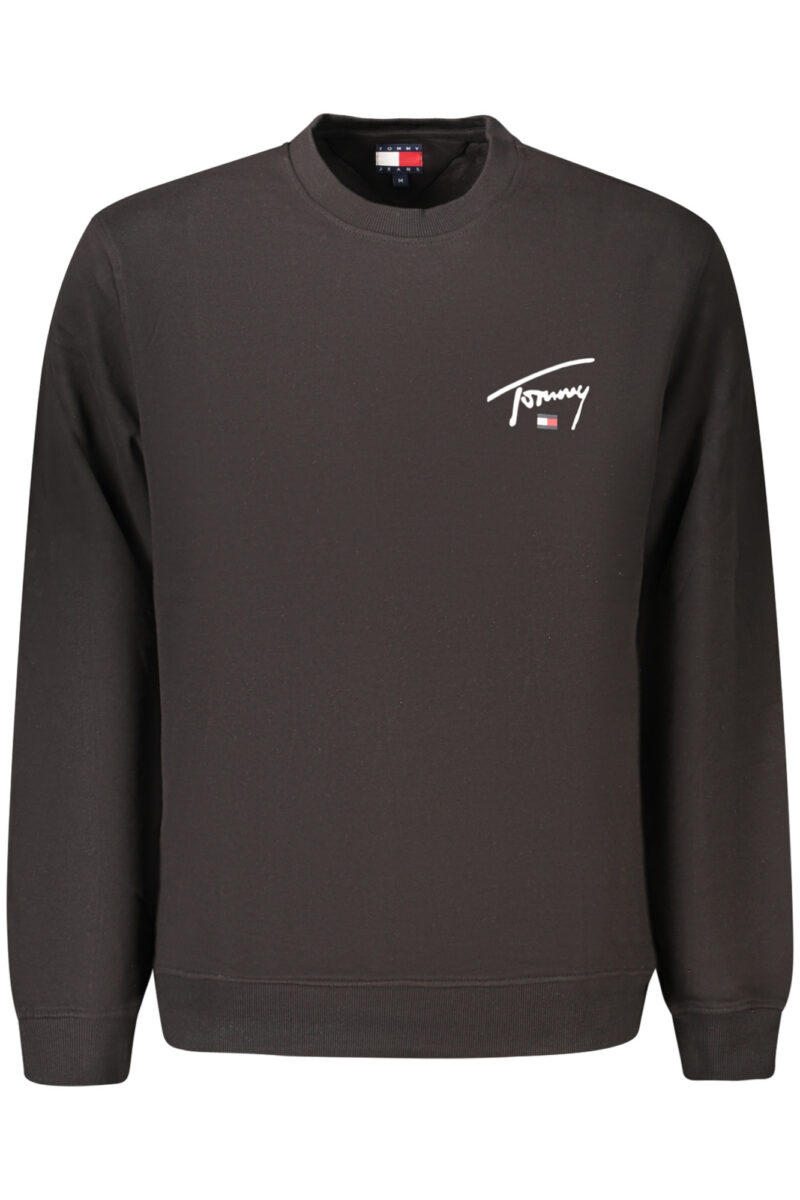 TOMMY HILFIGER MEN'S BLACK ZIP-UP SWEATSHIRT DM0DM23589_NEBDS