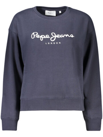 PEPE JEANS WOMEN'S BLUE ZIP-UP SWEATSHIRT