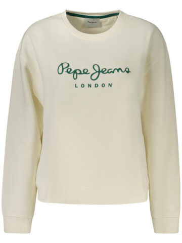 PEPE JEANS WOMEN'S WHITE ZIP-UP SWEATSHIRT PL5800002_BI803