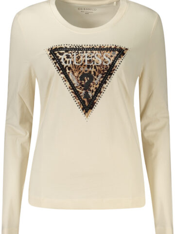 GUESS JEANS WOMEN'S LONG SLEEVE T-SHIRT BEIGE W6BI57K7387_BEG012