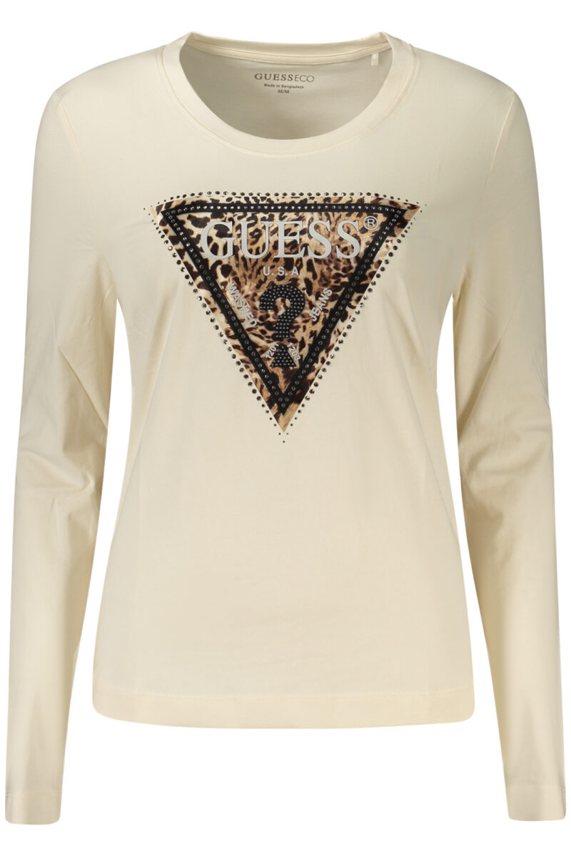 GUESS JEANS WOMEN'S LONG SLEEVE T-SHIRT BEIGE W6BI57K7387_BEG1H1