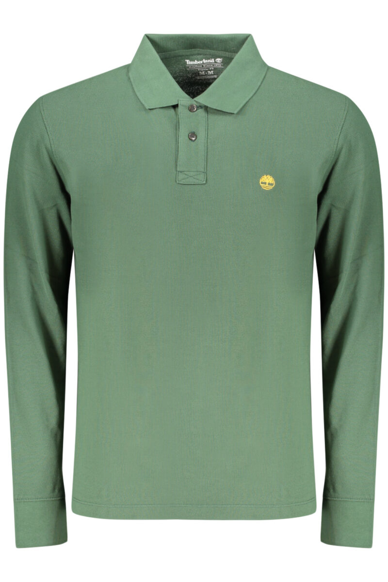 TIMBERLAND MEN'S LONG-SLEEVE POLO SHIRT, GREEN TBC0YHDG_VEU31