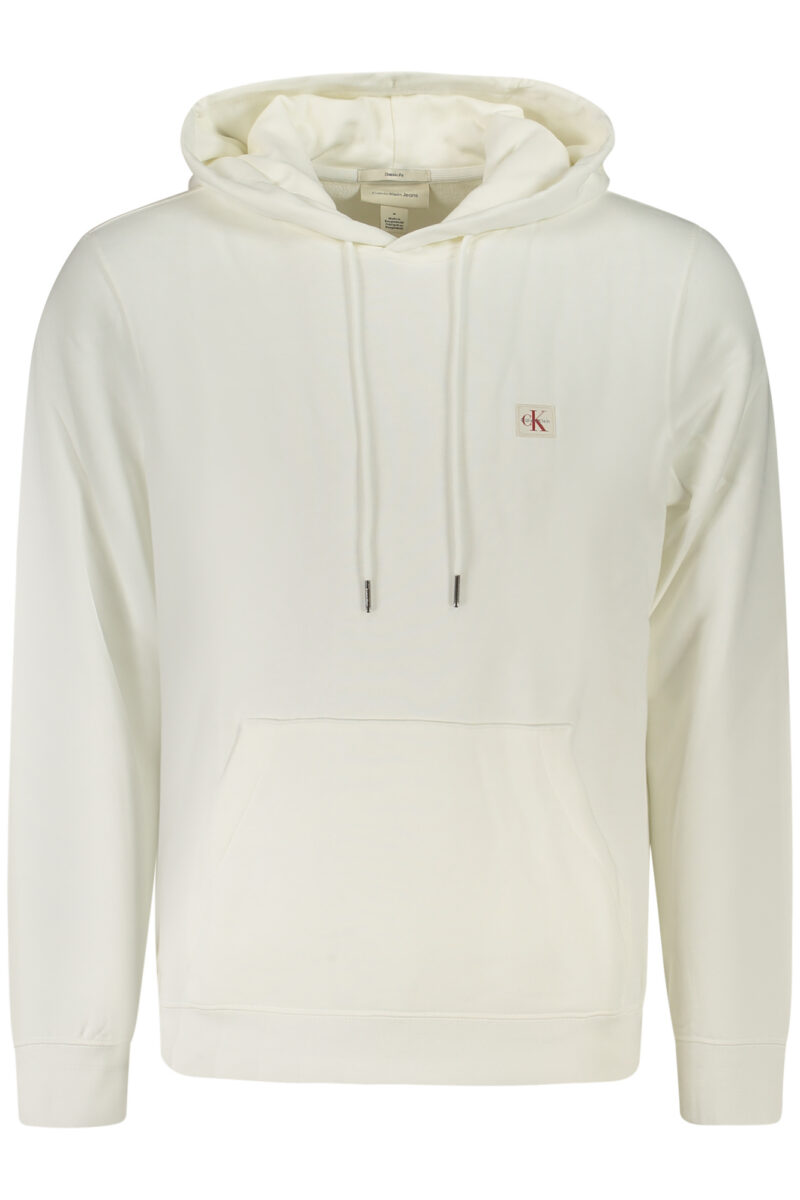 CALVIN KLEIN PÁNSKÁ MIKINA BEZ ZIPU BÍLÁ LV04RG269G_BIYAF