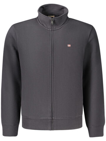 NAPAPIJRI MEN'S BLACK ZIP-UP SWEATSHIRT
