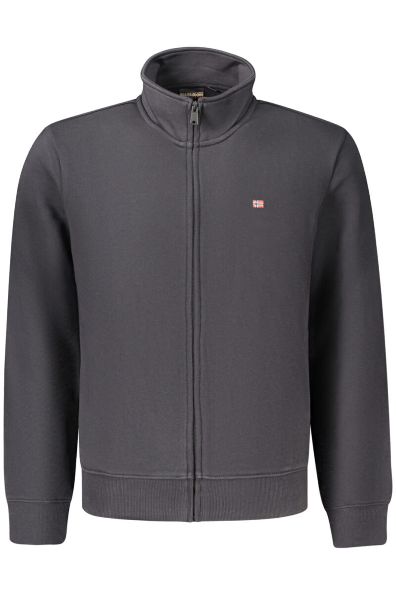 NAPAPIJRI MEN'S BLACK ZIP-UP SWEATSHIRT