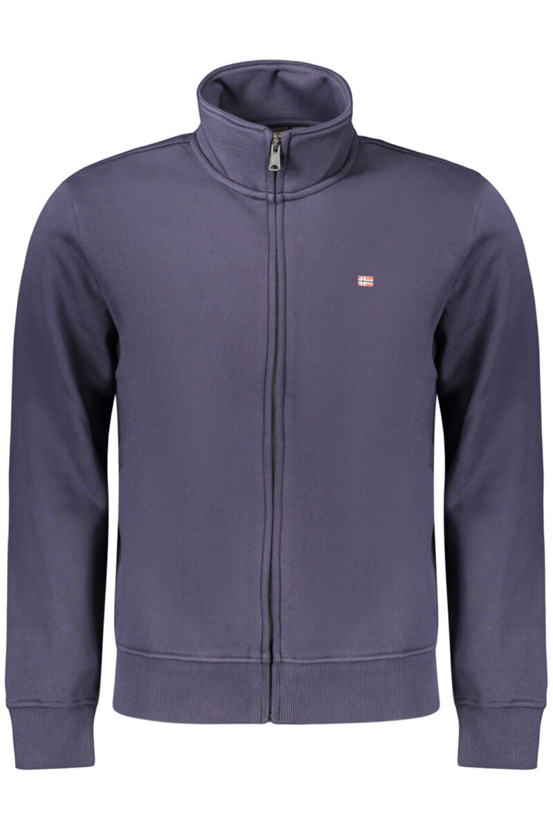 NAPAPIJRI MEN'S BLUE ZIP-UP SWEATSHIRT NP0A8A5ZBALISFZWINT_BL176